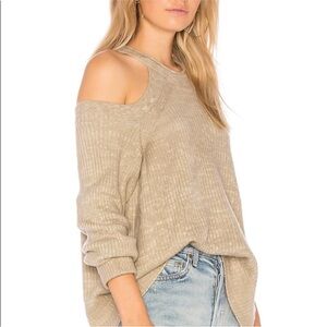 INDAH BODY Ambrosia Toast Cut Out Cold Shoulder Shoulder Sweater in M/L